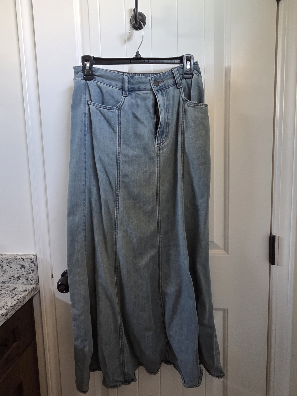GU Light Wash Denim Maxi Skirt Bought In Japan